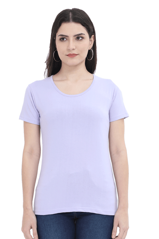 female solid tshirt lavender