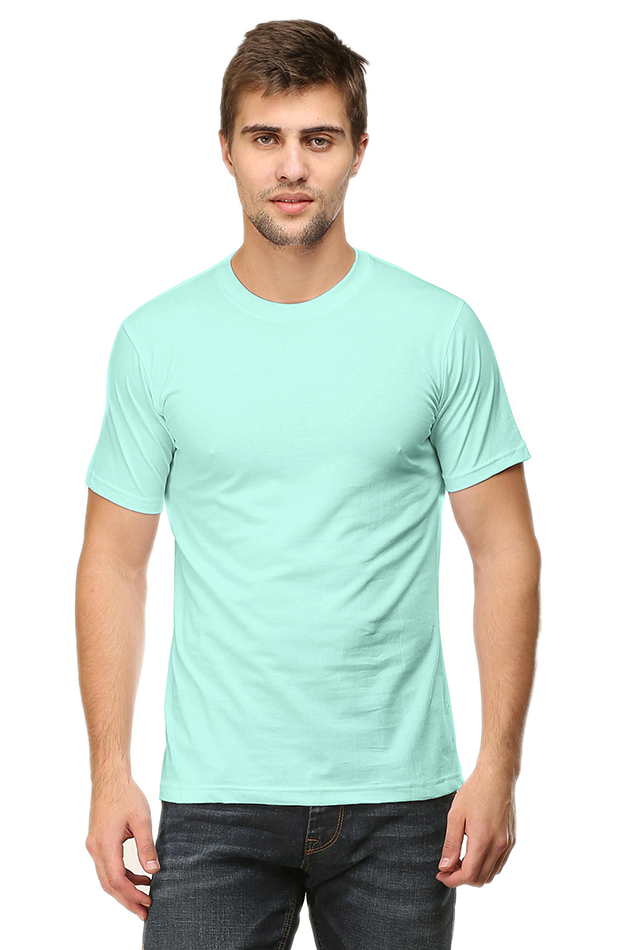 solid round neck tshirt Mint