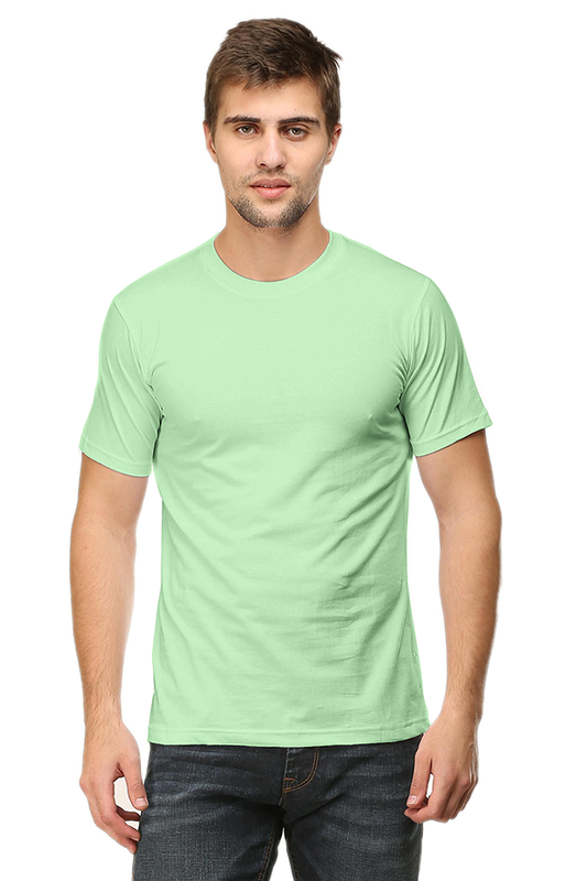 solid round neck tshirt jade